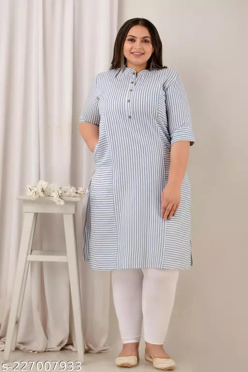 Neerupam Collection Blue Cotton Kurti 
