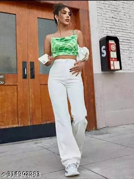 DENIM JEANS FOR WOMEN WIDE-LEG