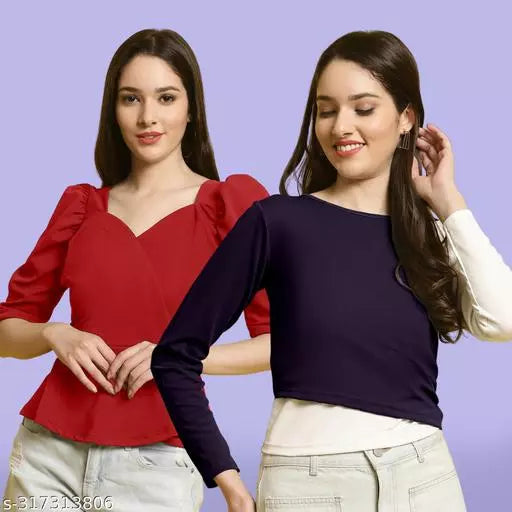 Casual Classic Fashion Forward Women's Top - Pack of 2
