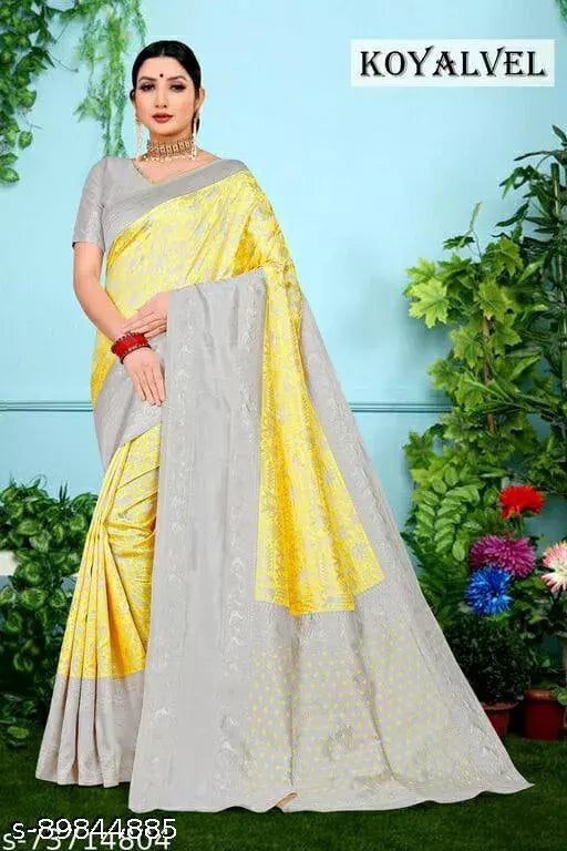 JACQUARD FANCY SAREE BY VAIDIK ETHNIC