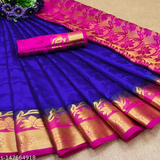 Balaton Silk Blue Saree With Blouse