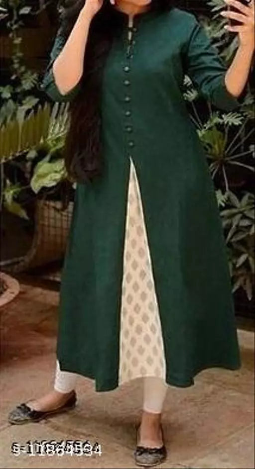 Women's Solid Cotton Kurti