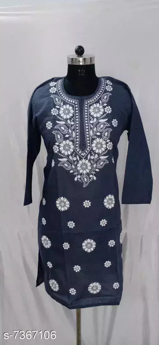 Women's Chikankari Cotton Kurti