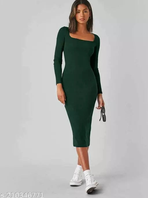 One Piece Green Dress For Woman