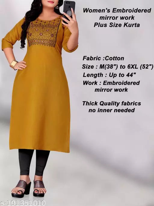 Rangrasiya Tex New Cotton  Embroidered Plus Size Kurtis