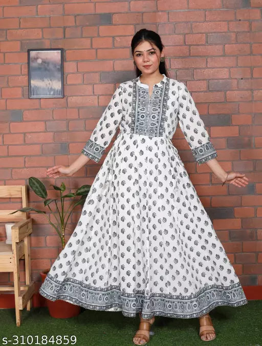 Swasti  Women Pure Cotton Anarkali