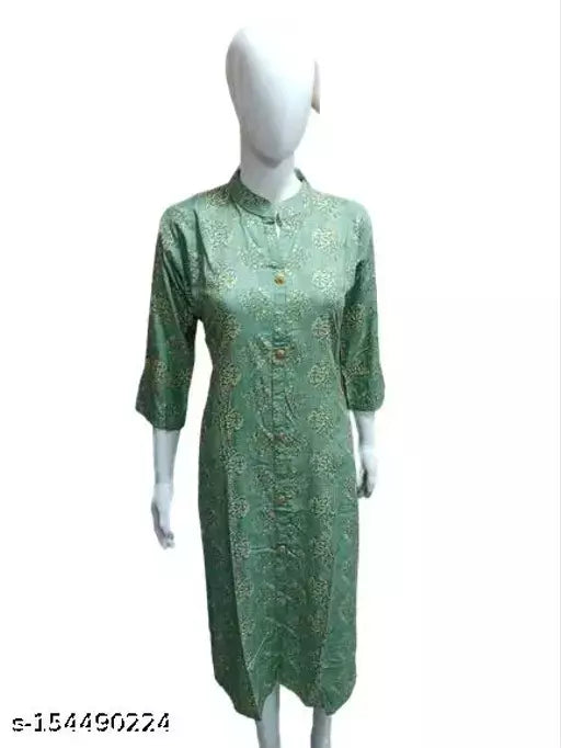 Women's Foil Printed Rayon Kurti