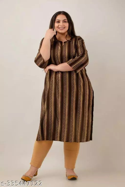 Stylish and Comfortable Plus-Size Rayon Kurti for Women