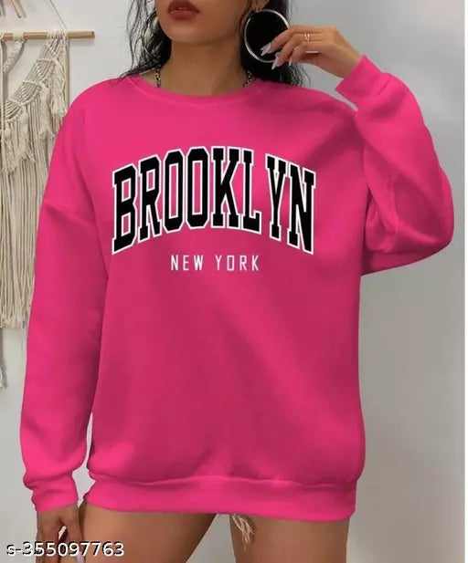 JKP COLLECTION  Unisex Rani Brooklyn  Printed Fabric Fleece For Outdoor & Indoor Sweatshirt
