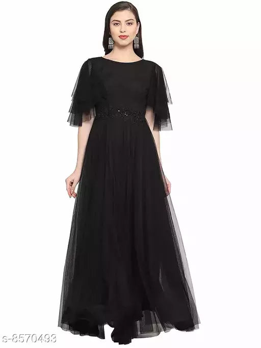 Women's Black Net gown