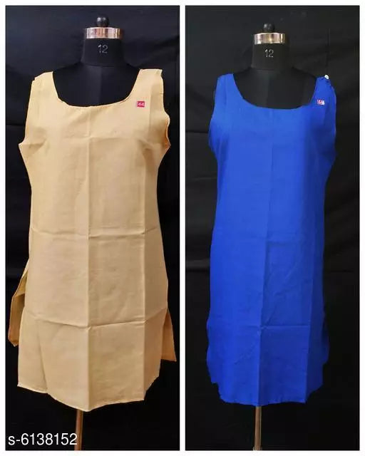 Women's Solid Cotton Kurti