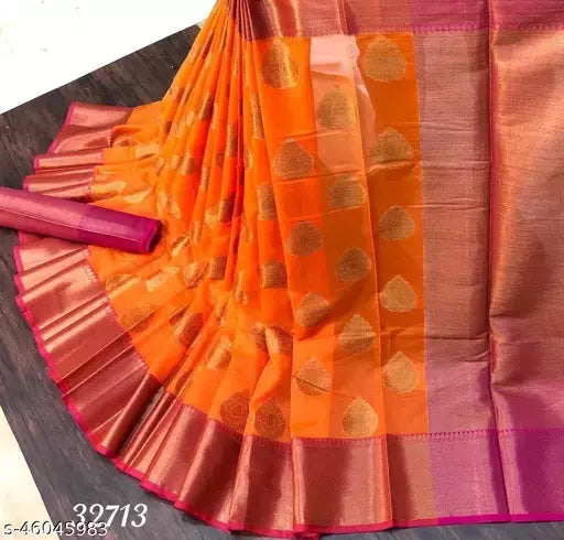 Banarasi Silk Soft Zari Weave Boota Saree