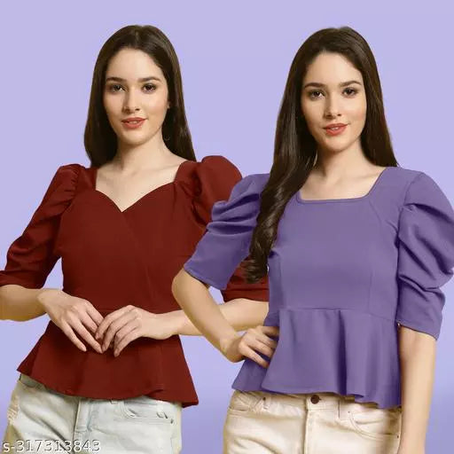 Casual Classic Fashion Forward Women's Top - Pack of 2