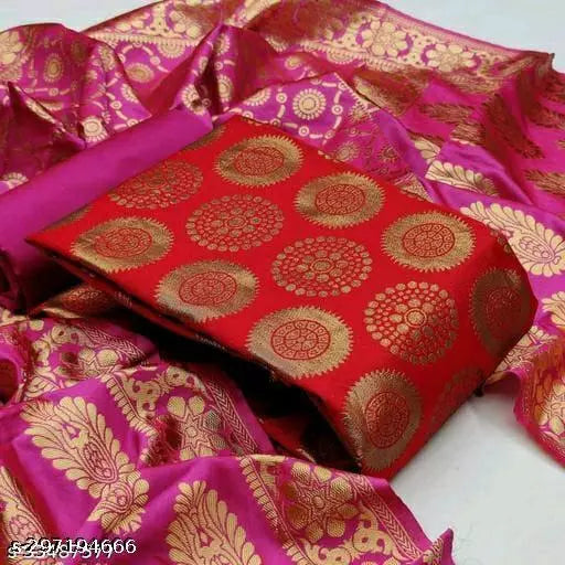 SUIT+RANI SARKARI-RANI PLAIN-RED GOLA TOP