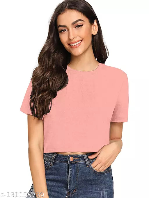 Womens Western Peach Crop Top