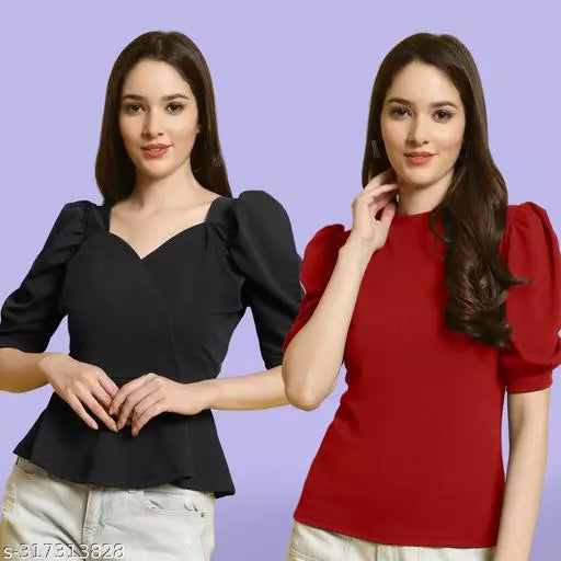 Casual Classic Fashion Forward Women's Top - Pack of 2