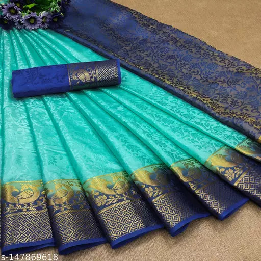 MORPINCH FASHION EMBOSS  SILK SAREE