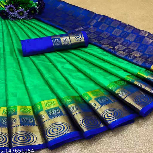 MORPINCH FASHION EMBOSS  SILK SAREE