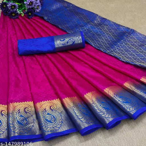 MORPINCH FASHION EMBOSS  SILK SAREE