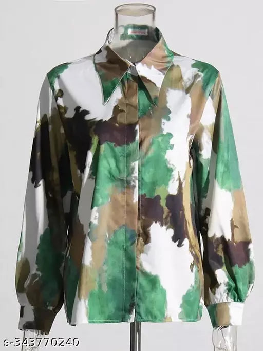 Jkp Collection Women's & Girl's For Casual Shirt Comftable Pattern Colorblocked  Full Sleeve Shirt In Color Multicolor