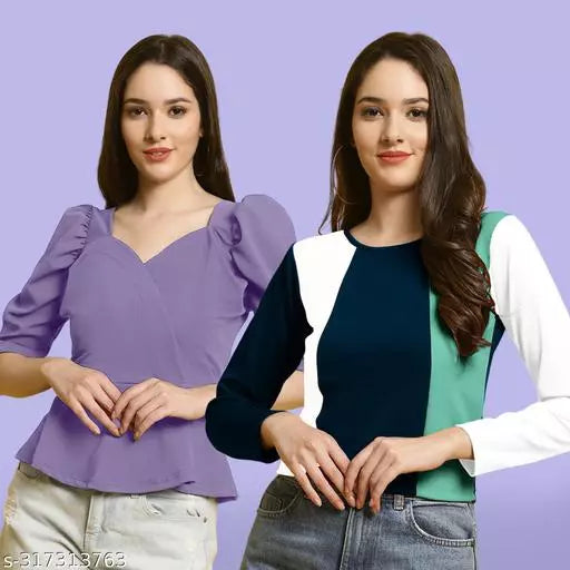 Casual Classic Fashion Forward Women's Top - Pack of 2