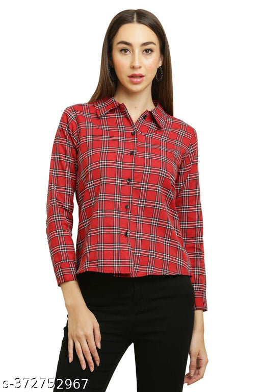 Woolen shirt for women red