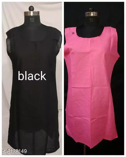 Women's Solid Cotton Kurti