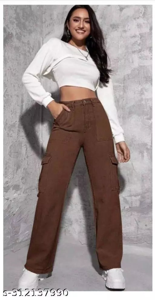 SAANU'S FASHION - STYLISH SIX POCKETS DENIM JEANS FOR GIRLS & WOMEN