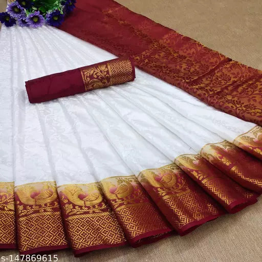 MORPINCH FASHION EMBOSS  SILK SAREE