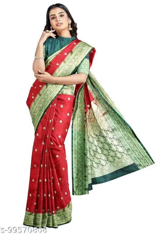 Satin Silk Embroided Saree