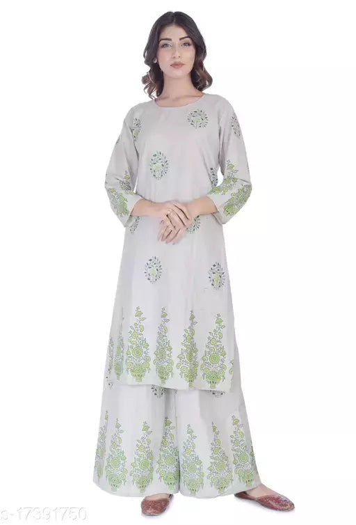 Mialo cotton kurta with plazzo.