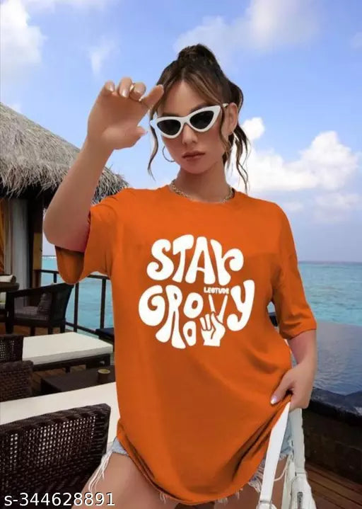 Orange tshirt for women