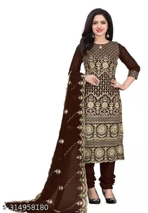 Women's Patiala Full Work Party Wear Unstiched Double Sequence Embroidered Work Plus Double Layer Multiwork Sequence Work Georgette Salwar Suit & Dress Materials