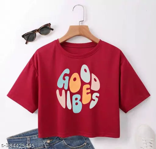 OVERSIZED SHORT SLEEVE CROPPED T-SHIRT  RELAXED AND CROPPED FIT