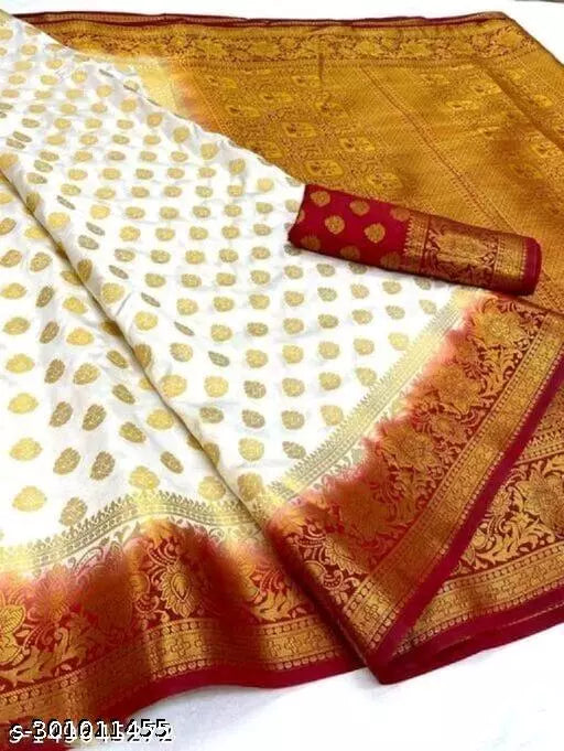 Morpich Fashion Nylon Banarasi Silk Saree