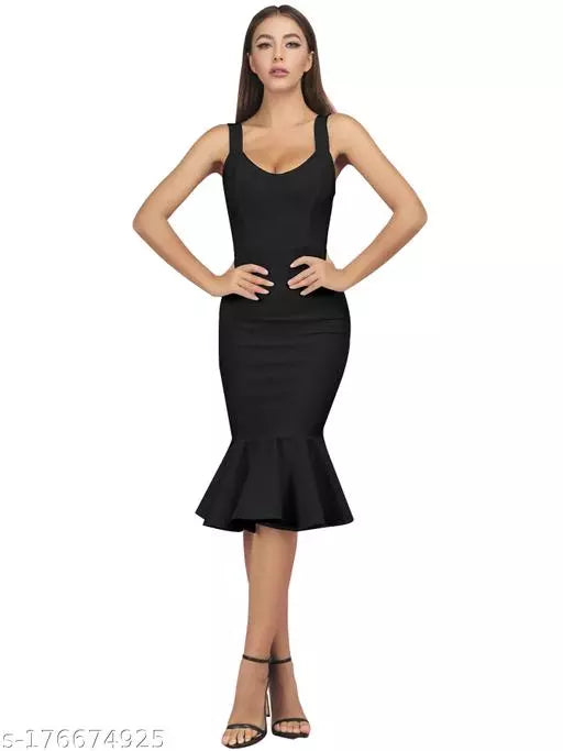 One Piece Black Dress For Woman