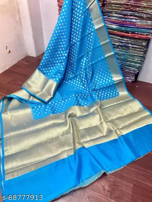 Banarasi Silk Saree With Stone Work