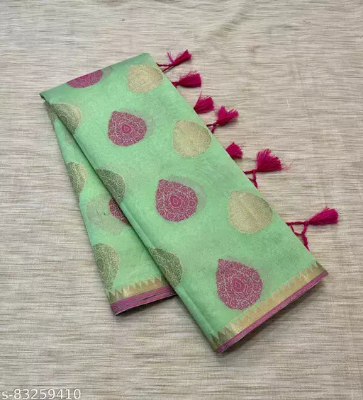 Chanderi Cotton Jacquard Banarasi Saree