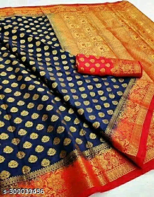 Morpich Fashion Nylon Banarasi Silk Saree