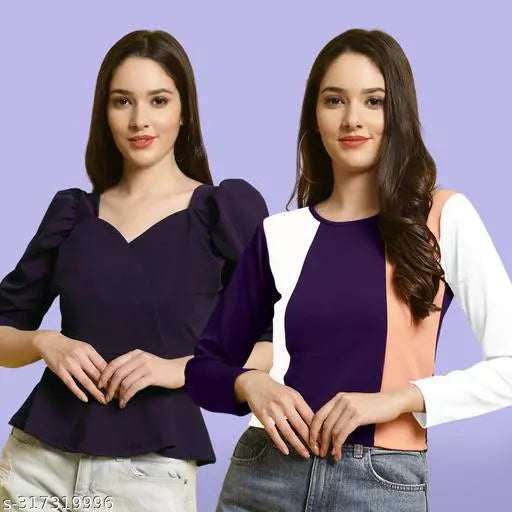 Casual Classic Fashion Forward Women's Top - Pack of 2