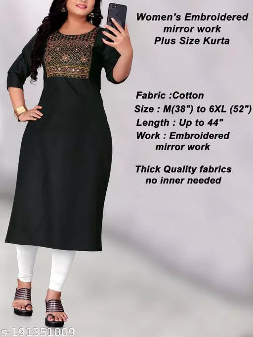 Rangrasiya Tex New Cotton  Embroidered Plus Size Kurtis