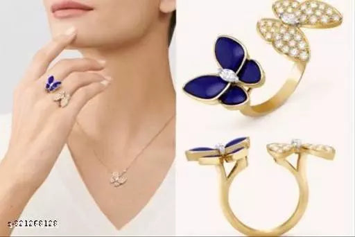 Enchanted Garden: Floral Gemstone Women's Ring for Grils