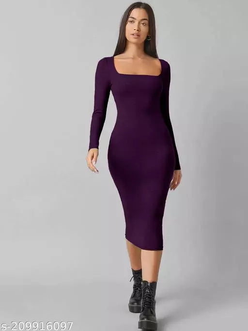 Womens Western Midi Wine Dress