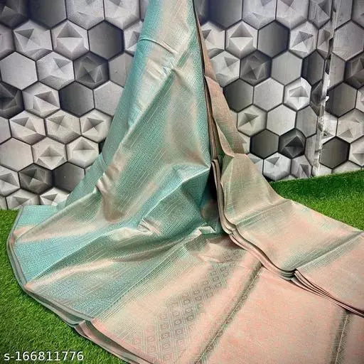 Banarasi Pink Zari Brocade Saree