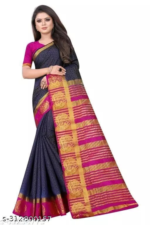 Morpich Fashion Kanjivaram Embozz Silk  Saree