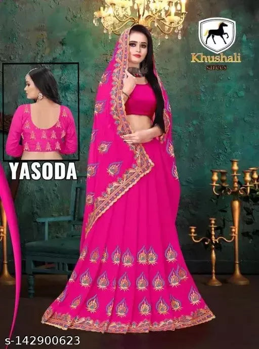 YASHODA BEAUTIFUL EMBROIDERY FANCY SAREE