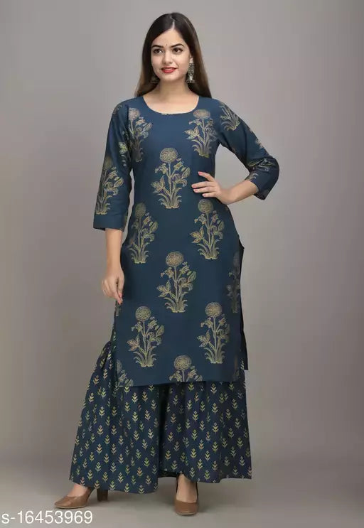 MIALO bhutta cotton sharara kurta'