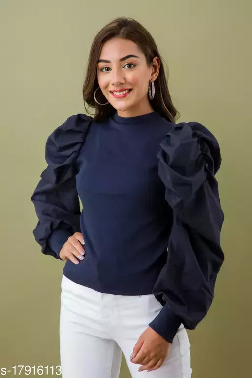 Mialo puff sleeves party wear top