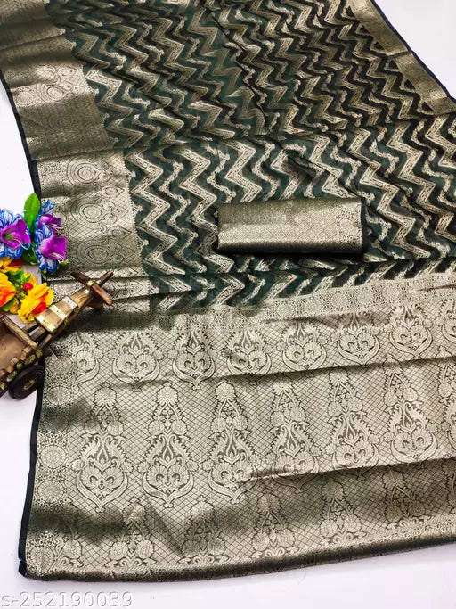 Morpich Fashion Top Dyed Organza Silk Saree