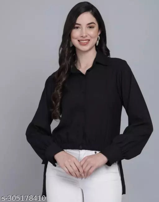 Black  formal women shirt